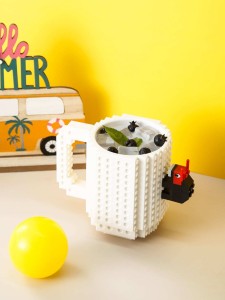 1pc Building Block Pattern Mug