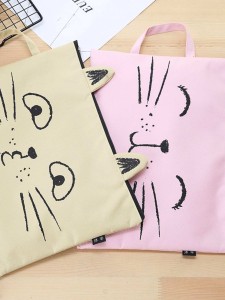 1pc Cartoon Cat Print Random File Bag