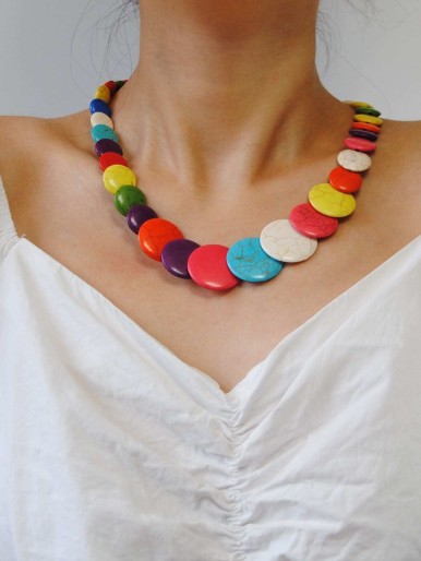 1pc Colorblock Necklace