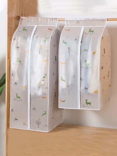 1pc Elk Print Clothes Dust Cover