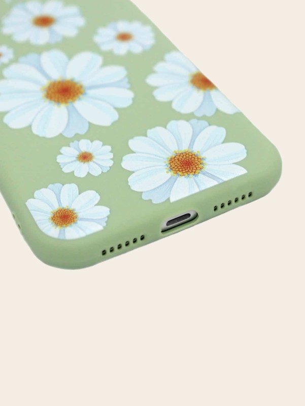 1pc Flower Print Case Compatible With iPhone