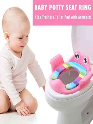 1pc Kids Cartoon Random Toilet Pad With Armrests