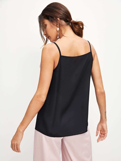 Lace Embroidered Appliques Cami Top