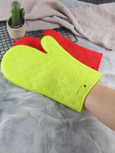 1pc Random Color Silicone Oven Mitt