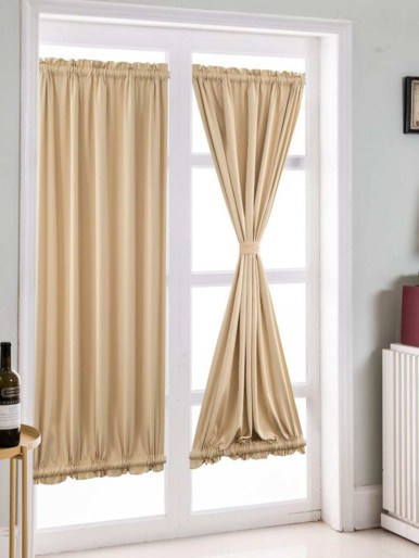 1pc Solid Sheer Curtain