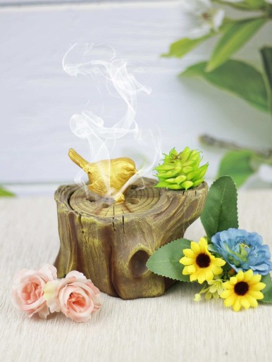 1pc Tree Stump Shaped Incense Burner