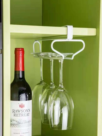1pc Wine Glass Hanging Storage Rack