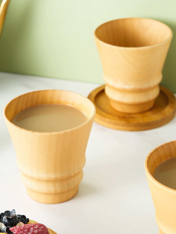 1pc Wooden Tea Cup