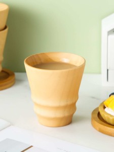 1pc Wooden Tea Cup