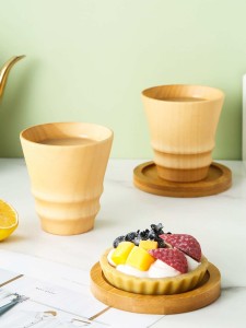 1pc Wooden Tea Cup