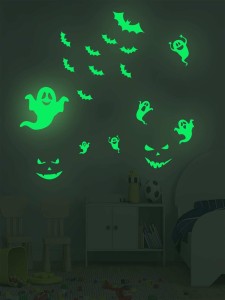 1set Halloween Ghost Pattern Wall Sticker