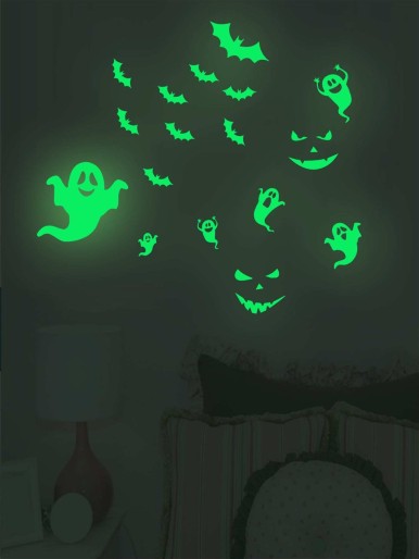 1set Halloween Ghost Pattern Wall Sticker