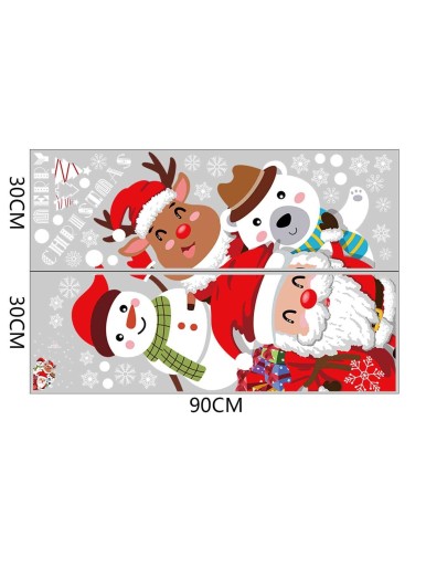 2pcs Christmas Pattern Window Sticker