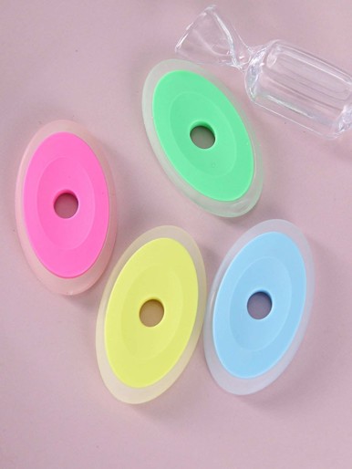 2pcs Random Color Oval Eraser