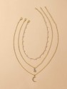 3pcs Moon Charm Necklace