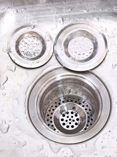 3pcs Stainless Steel Sink Filter