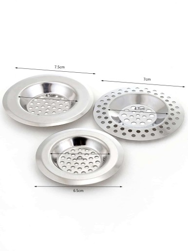 3pcs Stainless Steel Sink Filter