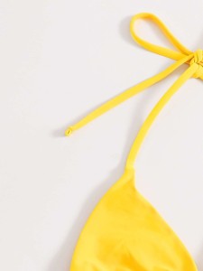 4pack Snakeskin Triangle Tie Side Bikini Swimsuit