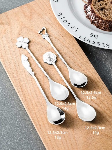 4pcs Carved Coffee Spoon Set