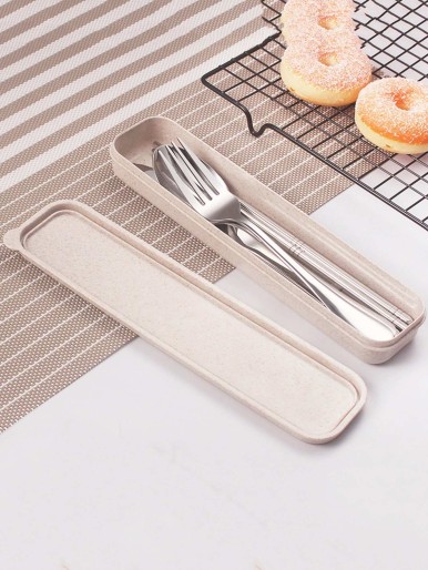 4pcs Cutlery Set & 1pc Storage Box