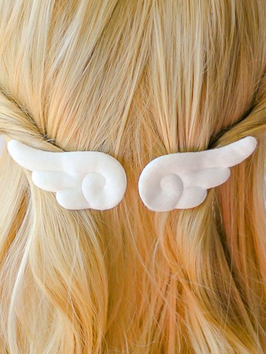 2pcs Random Angel Wings Hair Clip