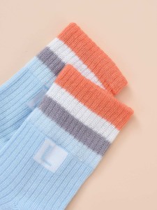 5pairs  Toddler Kids Striped Pattern Socks