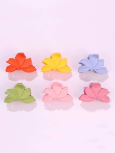 6pcs Flower Shaped Hair Claw