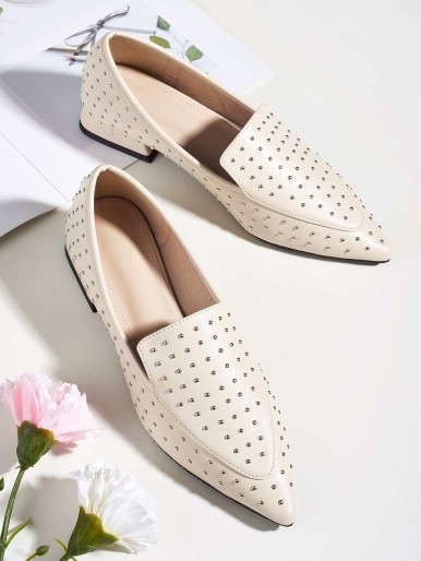 Allover Studded Decor Flats