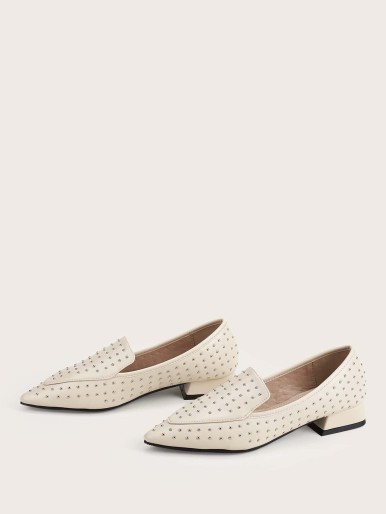 Allover Studded Decor Flats