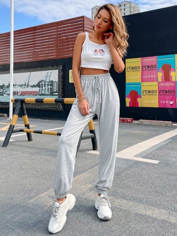 Sweatpants and store crop top set