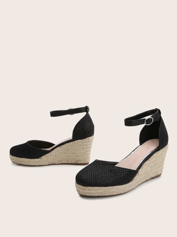 Ankle Strap Espadrille Wedges