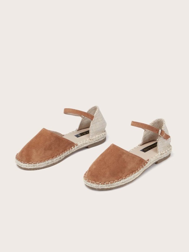 Tan store espadrille flats