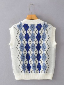 Argyle Pattern Sweater Vest