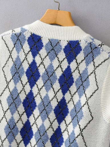 Argyle Pattern Sweater Vest