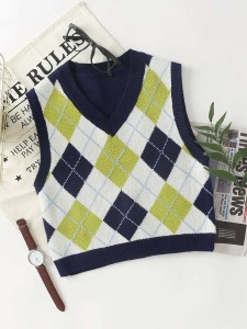 Argyle Pattern Sweater Vest