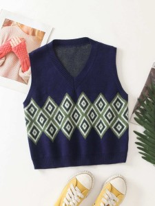 Argyle Pattern Sweater Vest