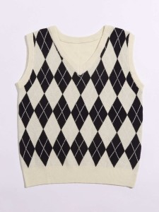 Argyle Pattern Sweater Vest