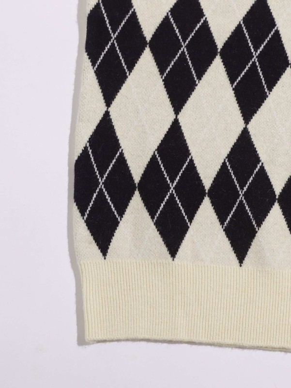 Argyle Pattern Sweater Vest