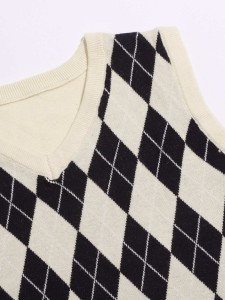 Argyle Pattern Sweater Vest