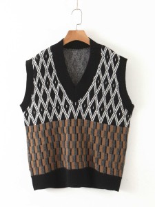 Argyle Pattern Sweater Vest