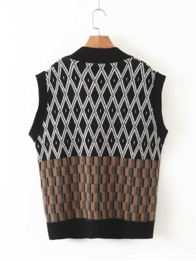 Argyle Pattern Sweater Vest