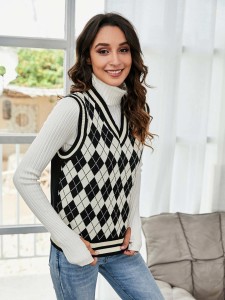 Argyle Pattern Sweater Vest