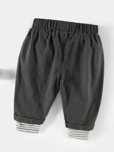 Baby Boy 2 In 1 Striped Elastic Waist Pants