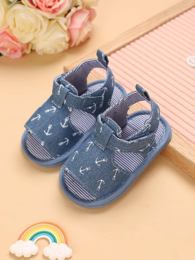 Baby Boy Anchor Graphic Sandals