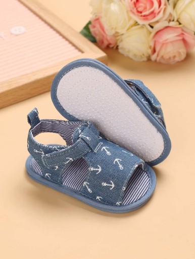 Baby Boy Anchor Graphic Sandals