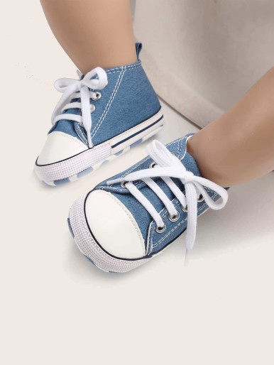 Baby Boy Cap Toe Lace-up Front Sneakers