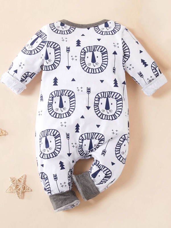 Baby Boy Cartoon Graphic Jumpsuit