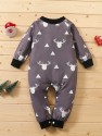 Baby Boy Cartoon Graphic Jumpsuit