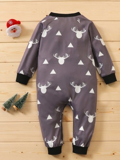 Baby Boy Cartoon Graphic Jumpsuit