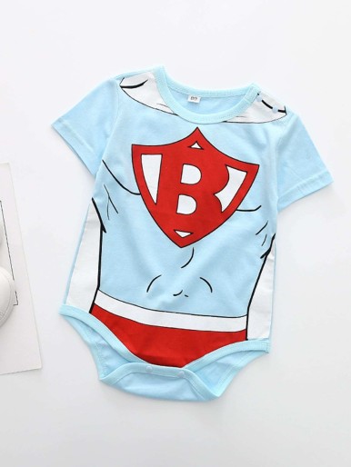 Baby Boy Cartoon Print Bodysuit